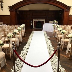 Transform Your Event with a 24″ x 15′ White Aisle Runner for Elegant Entrances
