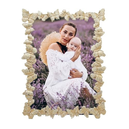 Butterfly Photo Frame 5”x7” For Vertical and Horizontal Display on Tabletops,