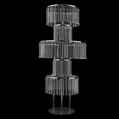5-Tier Flower Stand Silver Acrylic Crystal Tabletop Wedding Centerpiece 110cm