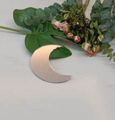 20 Pcs Acrylic Moon Place Card Celestial Wedding Semi Circle Blanks Silver