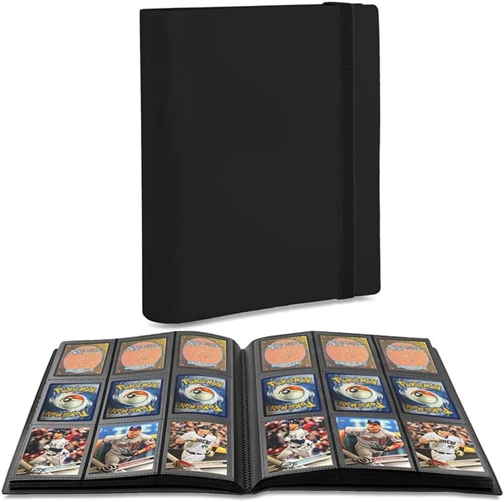 Trading Card Binder Holder, 9-Pocket Sports Card Collector Binder Album for T…