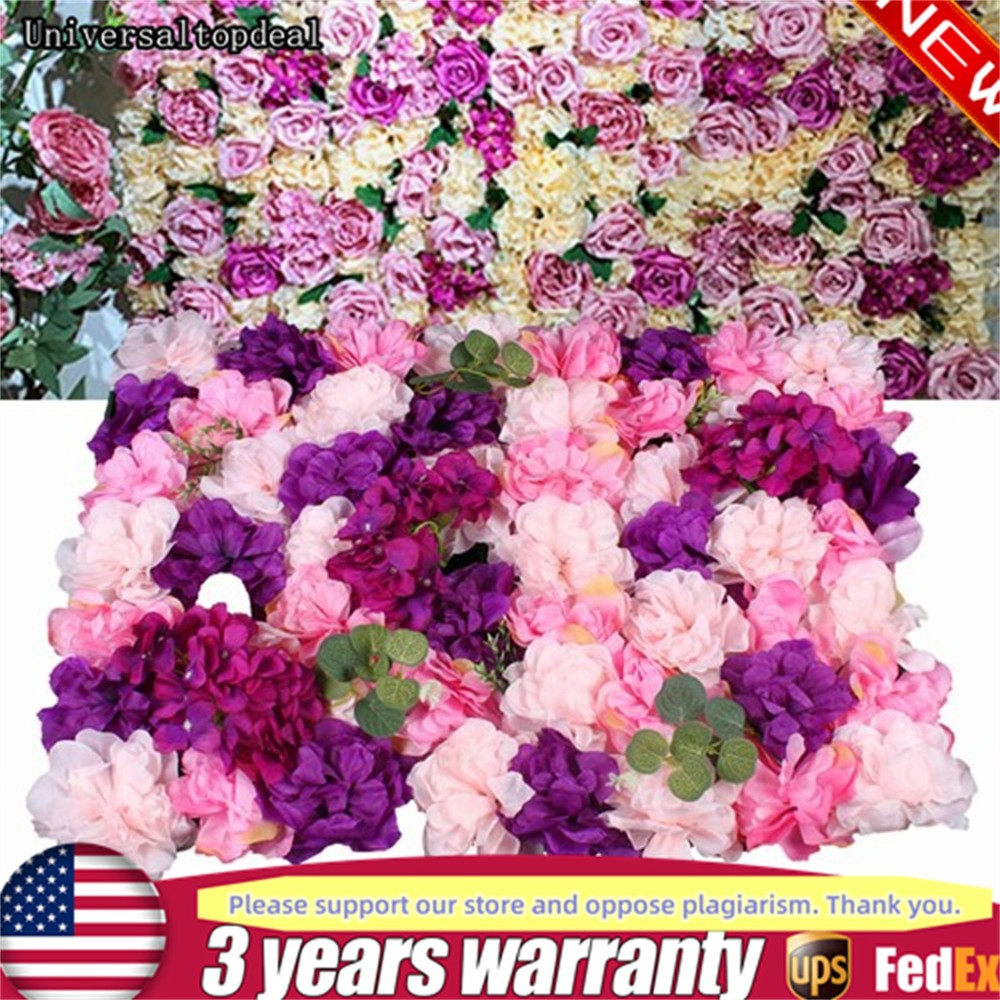 6*Artificial Flower Wall Panel Indoor Outdoor Flower Wall Panel For WeddingDecor