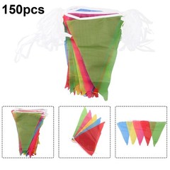 100M Multicolored Bunting Banner Multicolor Outdoor Decoration Triangle Flags US