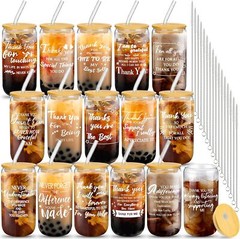 16 Set Thank You Gifts Employee Appreciation 16 oz Can Shaped Beer…