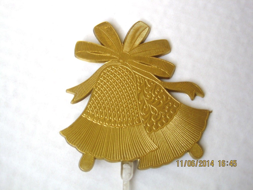 Floral Picks WEDDING BELLS Gold or WHITE Pick 5, or 6 Pk Cake Toppers NEW!