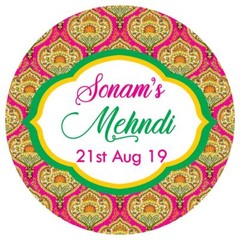 Glossy Personalised Glossy Wedding MEHNDI DHOLKI HENNA MAYUN Stickers Labels
