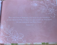 Floral, Peach, Pink, Guestbook With Spiritual Quotes Throughout, Ribbon Marker