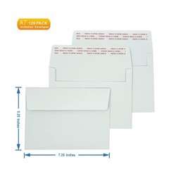 Burasari A7 Invitation Envelopes (200 PCS) – 200pcs 5.25×7.25 in, White