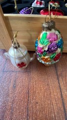 Old World Collection Christmas Bride Wedding Glass Ornaments Set of 12