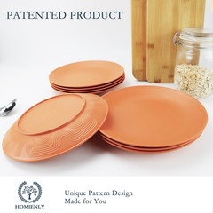 Homienly Flat Dinner Plate Set Of 8 – Alternative For Plastic Microwave And