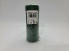 Falk Fabrics Emerald Green Tulle Spool 6 Inch x 25 Yard Decoration Roll.