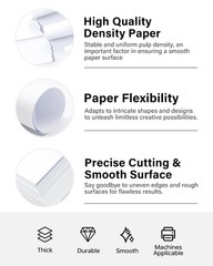 White Cardstock 8.5 x 11, 40 Sheets Card Stock, 75 x 11 inches,