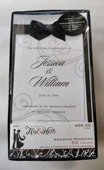 His And Hers 50 Count Varnished Layers With Ribbon, Wedding Programs