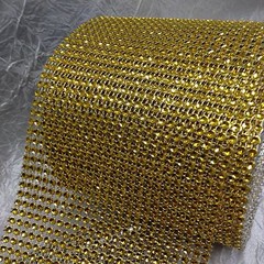4.5″ x 10 Yards DIAMOND MESH WRAP ROLL SPARKLE RHINESTONE Crystal Ribbon