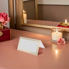 50 Pcs Double-sided Hot Stamping Place Card Birthday Party Banquet