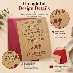 Sweet Fathers Day Card Gifts for Husband Boyfriend,Romantic Father’s Day Card…