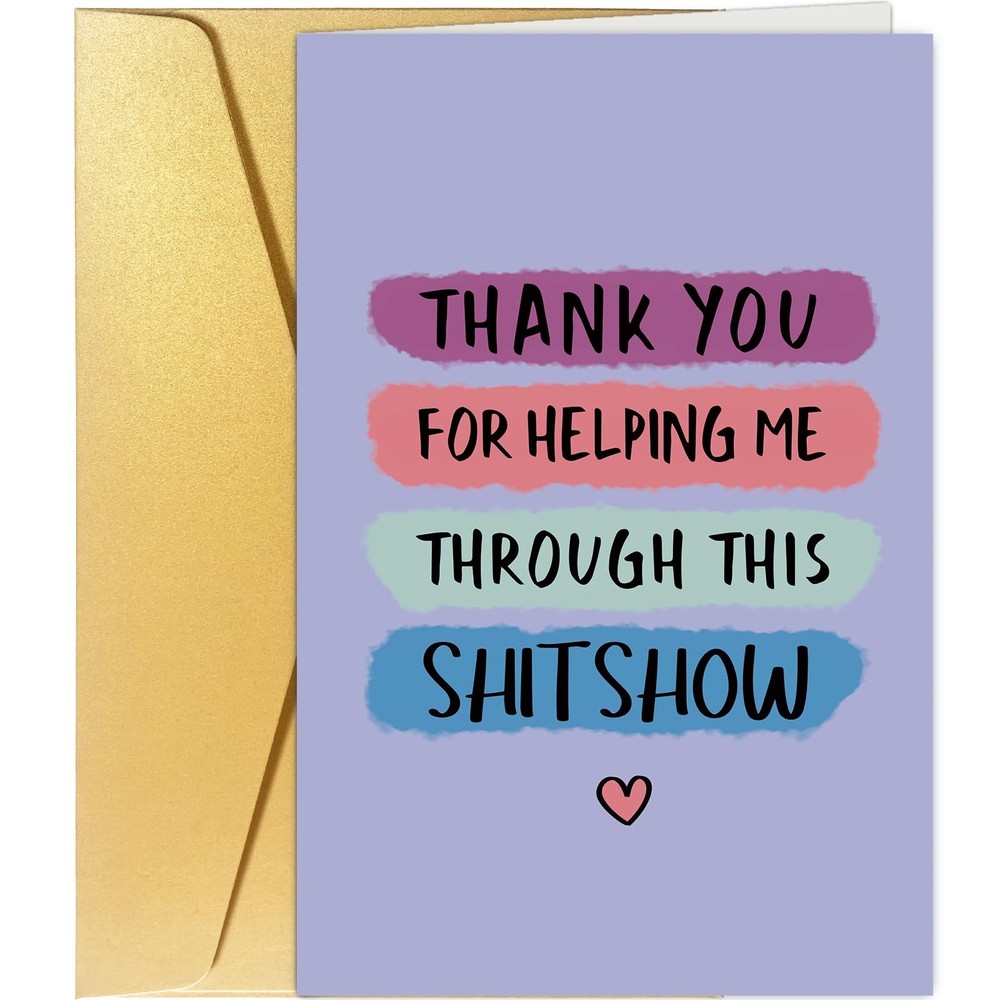 Spercy Funny Thank You Card for Women Men, Thank You for Supporting Me Card, …