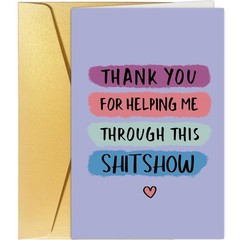 Spercy Funny Thank You Card for Women Men, Thank You for Supporting Me Card, …