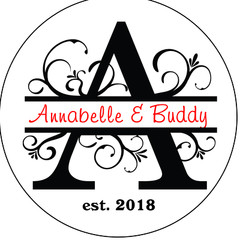 Monogram Favor Labels 5 Sizes Personalized Custom Wedding Anniversary Other