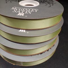 #3 McGinley Satin Apple Green/Nile 100 Yard Ribbon 9/16″ for Corsages & Events