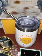 Hello Sunshine Gift Box Wine Candle Socks Necklace Keychain Mirror Cosmetic