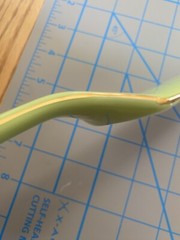 Vintage Casati Cake Pie Knife Wedding Cake Server Green w/Gold Porcelain GERMANY