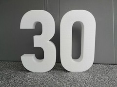 Polystyrene Number 50cm Birthday Anniversary Party Digit Letter Table Decoration 3D
