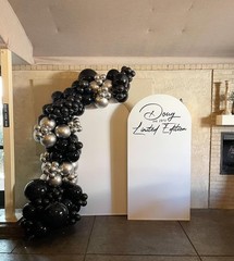 KBZVNAF Black and Silver Latex Balloons – 60 Pack 12 inch Black Metallic Silver