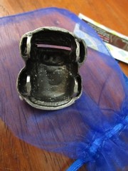 Bridal Table Bride/Groom Pewter Car Place Card Holder Just Married License Plate