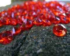 350pc Round 4 Carat 0.4inch 10mm Diamonds Confetti, Christmas Red Acrylic Gems