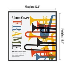 Americanflat 12.5×12.5 Album Frame with Plexiglass – Set of 2 – Record Album …