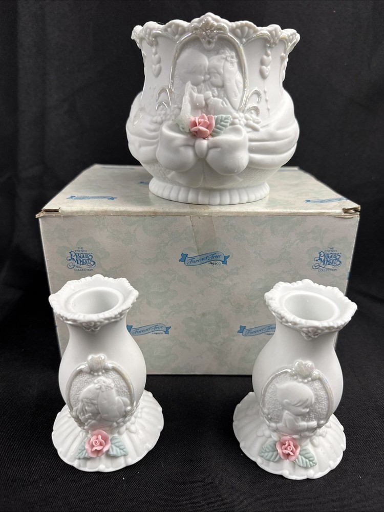 Forever True Precious Moments Enesco Wedding Unity Candle Set #135623