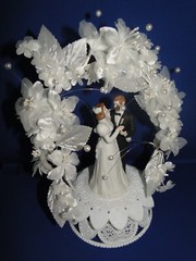 New Wilton Orchid Cascade Wedding Cake Top, black coat # 117-7334