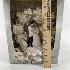 Vintage Wilton MOONLIT SNOW Wedding Cake Top, Black Suit # 114-201