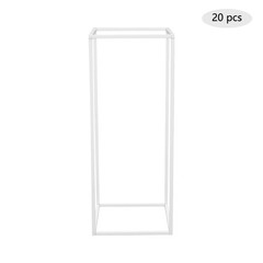 White 20 PCS Decoration Flower Stand For Wedding, Flower Stand 9.45*9.45*23.62in