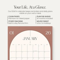 Versatile Calendar 2026-2027 – Vertical January 2026 8.5×11 Inches No Magnet