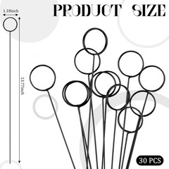 30 Pcs Floral Card Holder Pick Metal Wire Flower Place Card Stick 13.4 in