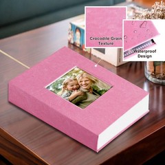 Photo Album 4×6 50 Pockets 2 Packs, Small Mini Capacity Leather Photo Albums, Ea