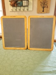 Pair of Vintage Slate Chalkboards Made in Portugal – Rustic Wedding Signage Deco