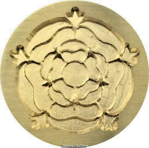 Tudor Rose Wax Seal Stamp Head, classic English heraldic emblem, 1″ diameter