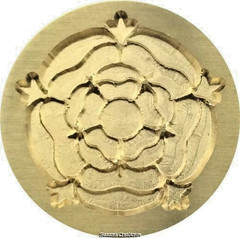 Tudor Rose Wax Seal Stamp Head, classic English heraldic emblem, 1″ diameter