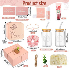 Bridesmaid Proposal Gift Set – 60 Pcs Box with Jewelry, Cup, Scrunchies & More