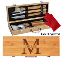Engraved BBQ Set, Grill Gift Set, Father’s Day Gift, Grilling Tools, BBQ Set