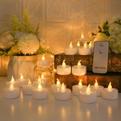 6/12/24PCS Tea Lights Votive Candles LED FLAMELESS FLICKERING W/ Remote Control