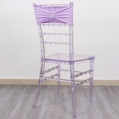 10 Lavender Spandex CHAIR SASHES with Silver Round Buckles Wedding Decorations
