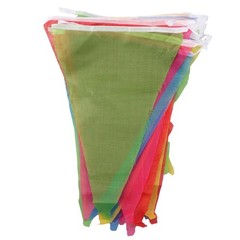 100M Multicolored Bunting Banner Multicolor Outdoor Decoration Triangle Flags US