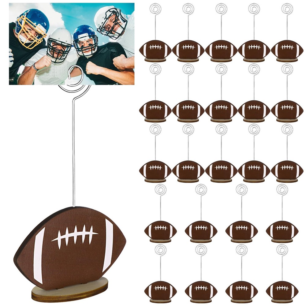 Youdaju 24 Pcs Sports Ball Base Memo Clips Round Place Card Holders Football…