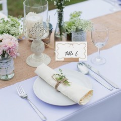 25 PCS Pearl Place Cards Name Table Setting Tented Food Bridal Shower 07 Model
