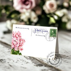 HYDRANGEA POSTCARD TENT STYLE WEDDING PLACE CARDS or TABLE CARDS #540