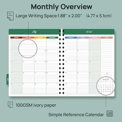 Teacher Planner 2026 Large 8.5″ x 11″ Olive Green Academic Year 2026-2027